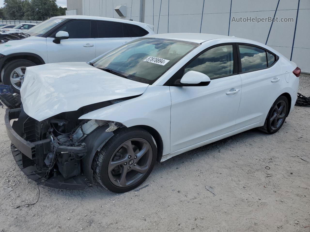 2017 Hyundai Elantra Se White vin: 5NPD74LF9HH205867