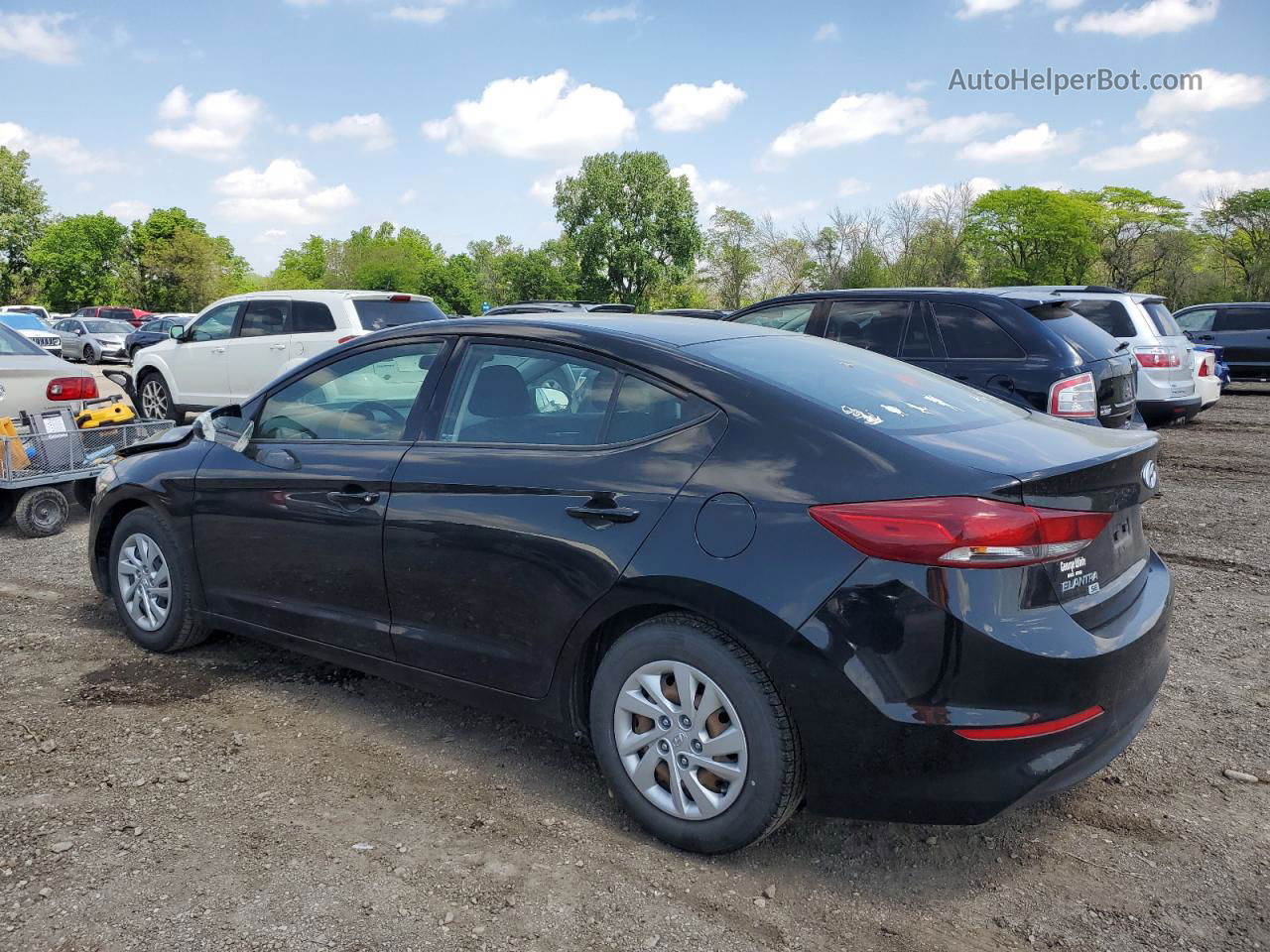 2018 Hyundai Elantra Se Черный vin: 5NPD74LF9JH229494