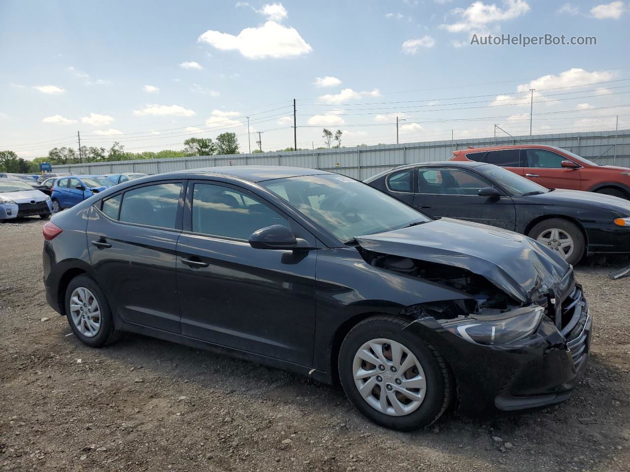 2018 Hyundai Elantra Se Черный vin: 5NPD74LF9JH229494