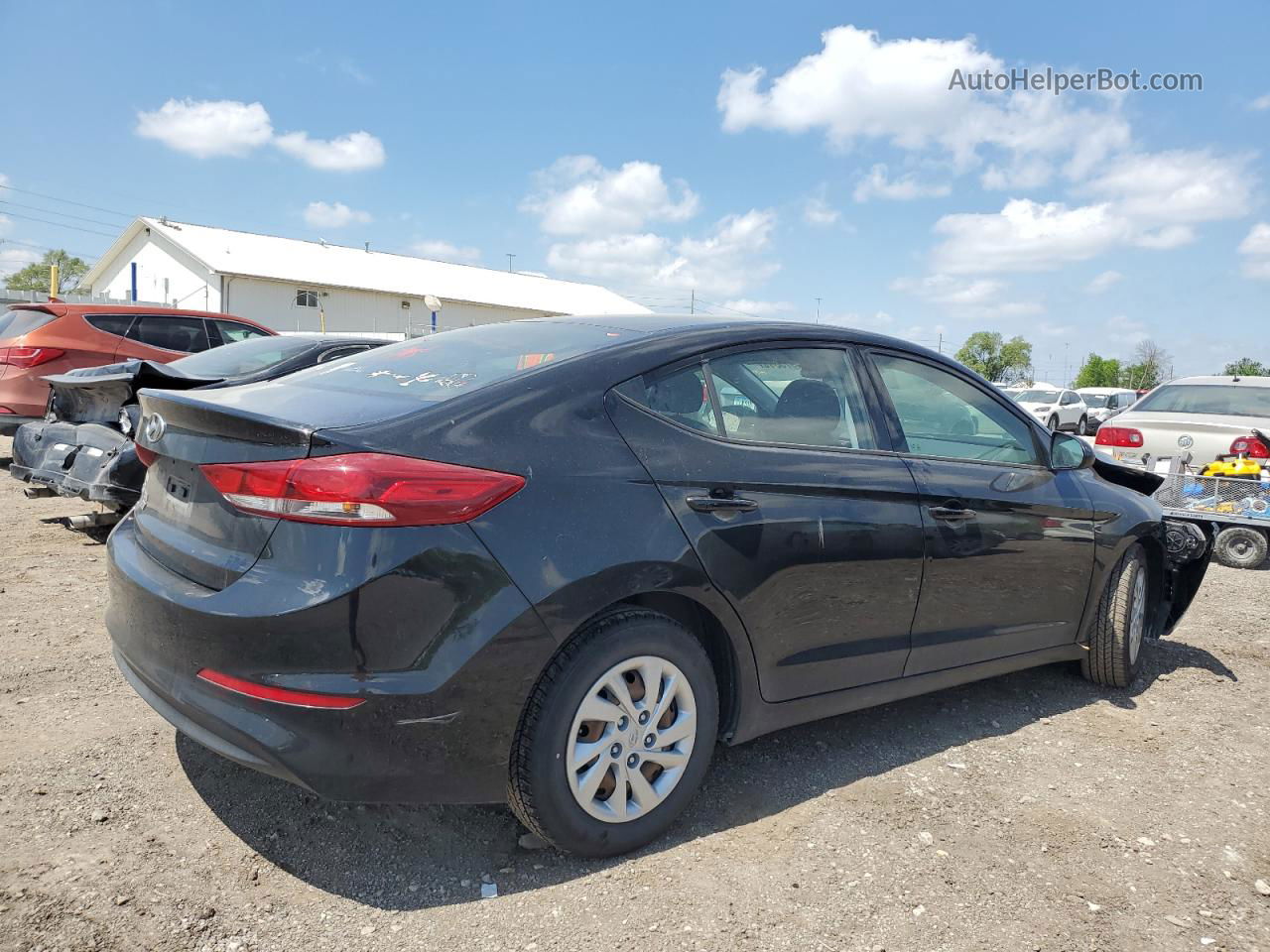 2018 Hyundai Elantra Se Черный vin: 5NPD74LF9JH229494