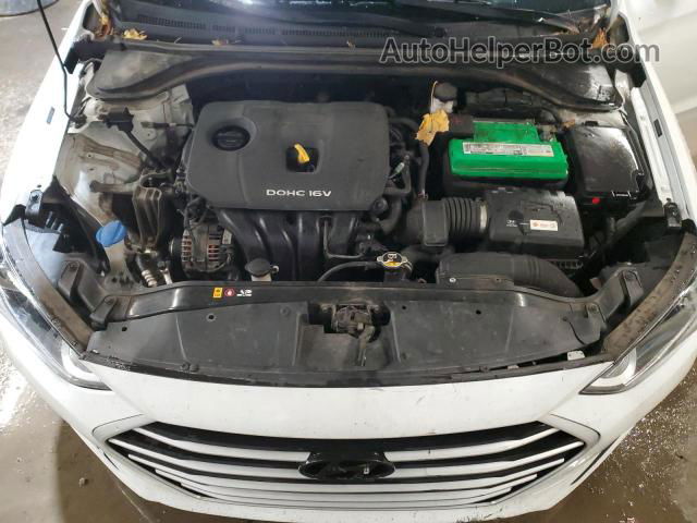 2018 Hyundai Elantra Se White vin: 5NPD74LF9JH319681
