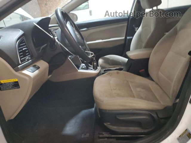 2018 Hyundai Elantra Se White vin: 5NPD74LF9JH319681