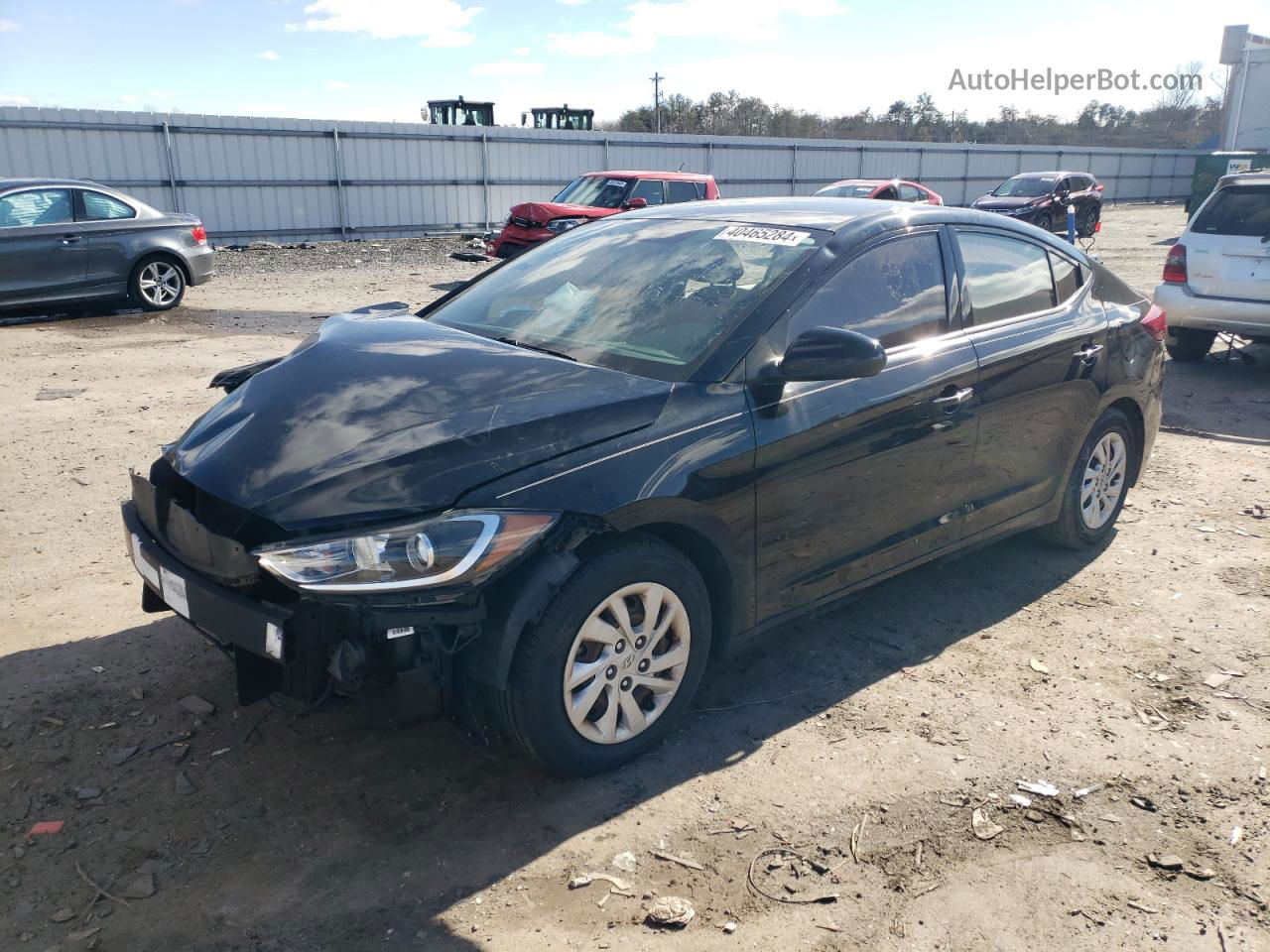 2018 Hyundai Elantra Se Black vin: 5NPD74LF9JH324766