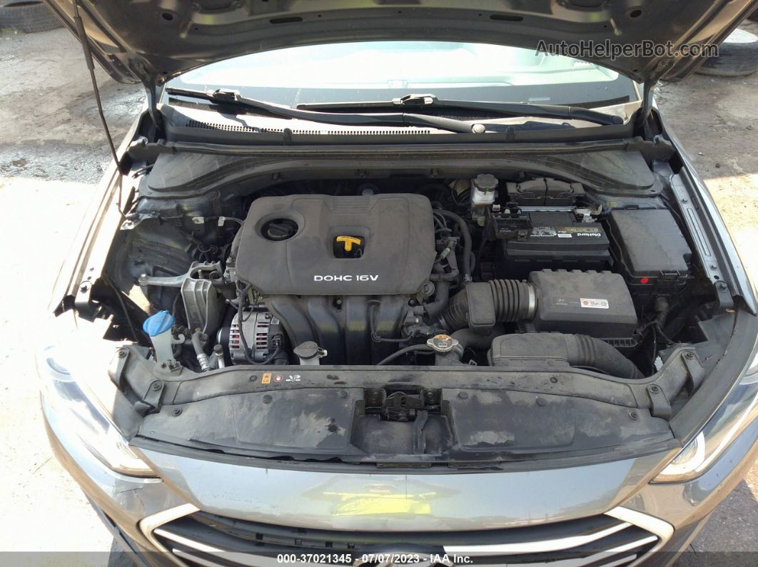 2018 Hyundai Elantra Se Gray vin: 5NPD74LF9JH330292