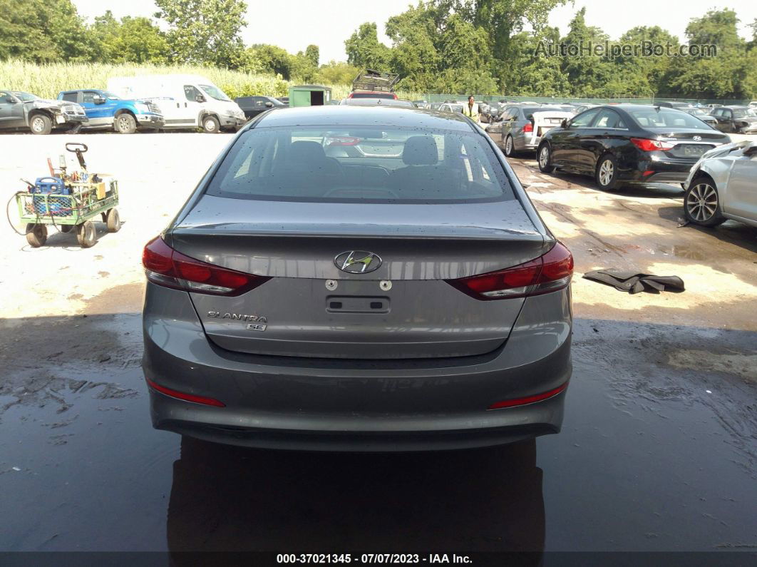 2018 Hyundai Elantra Se Gray vin: 5NPD74LF9JH330292