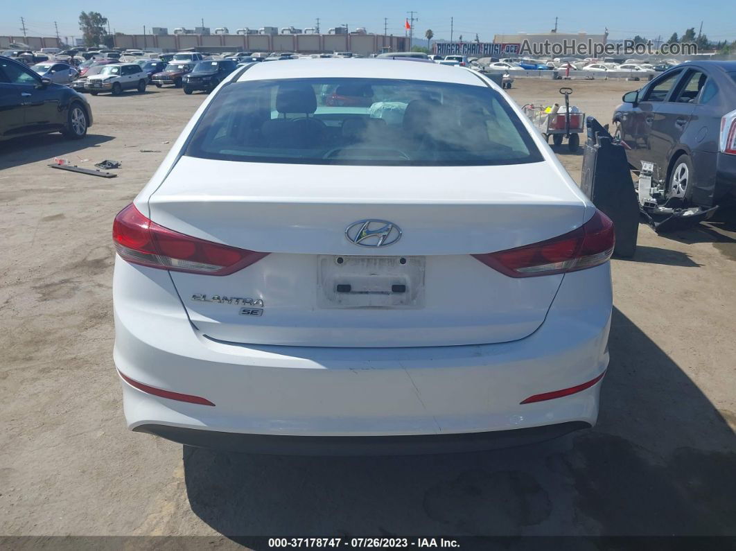 2018 Hyundai Elantra Se White vin: 5NPD74LF9JH332186