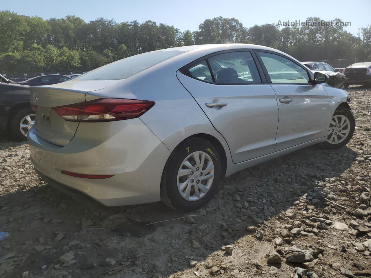 2018 Hyundai Elantra Se Silver vin: 5NPD74LF9JH349618