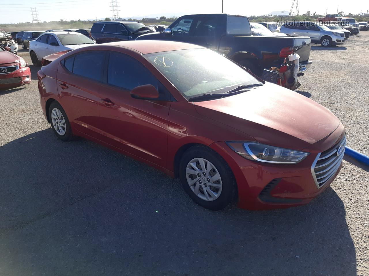 2018 Hyundai Elantra Se Red vin: 5NPD74LF9JH352289