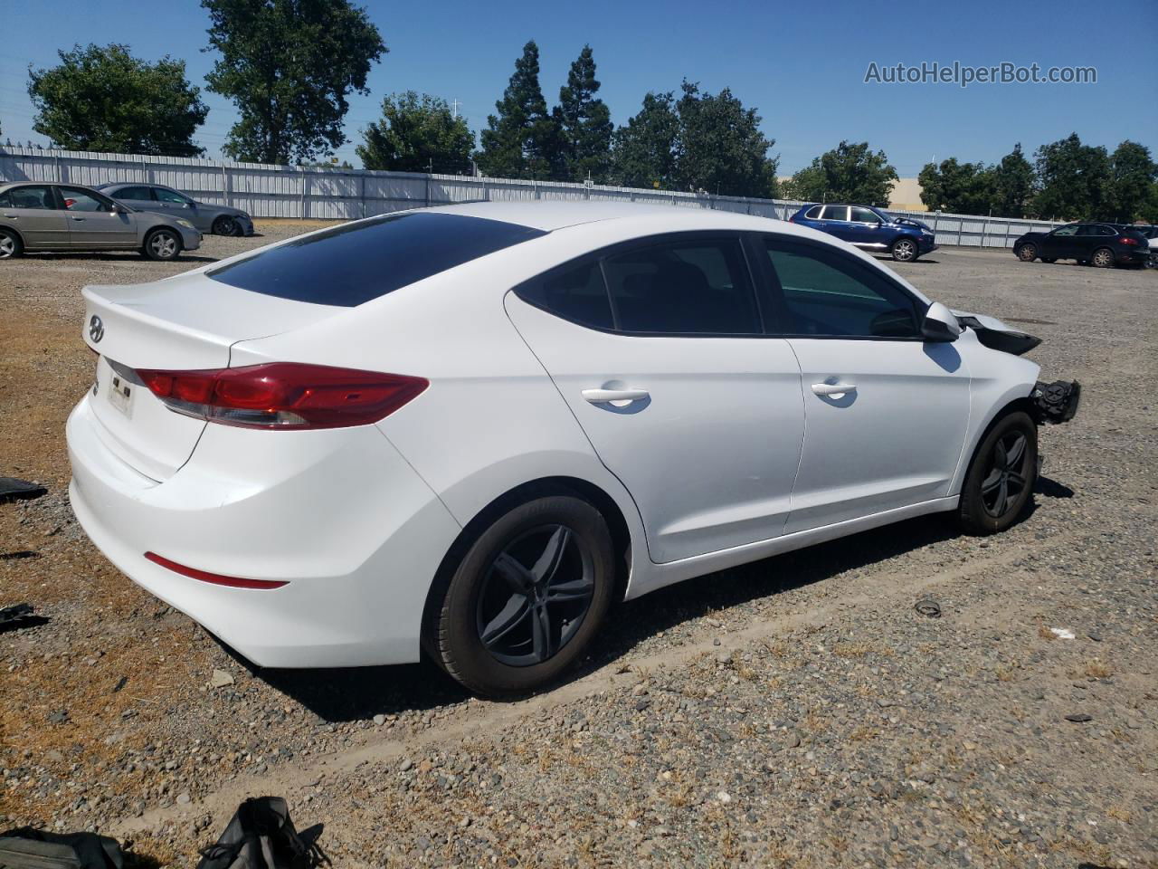 2018 Hyundai Elantra Se White vin: 5NPD74LF9JH355984