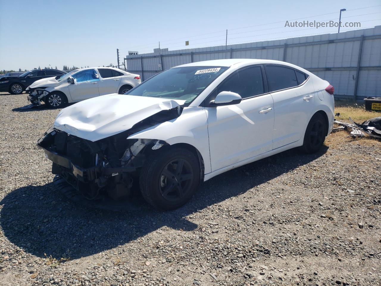 2018 Hyundai Elantra Se White vin: 5NPD74LF9JH355984