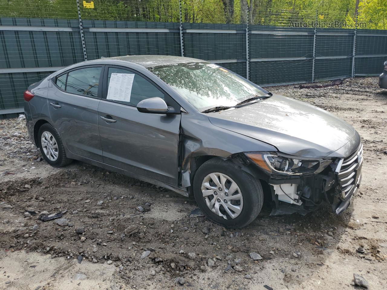 2018 Hyundai Elantra Se Charcoal vin: 5NPD74LF9JH392274