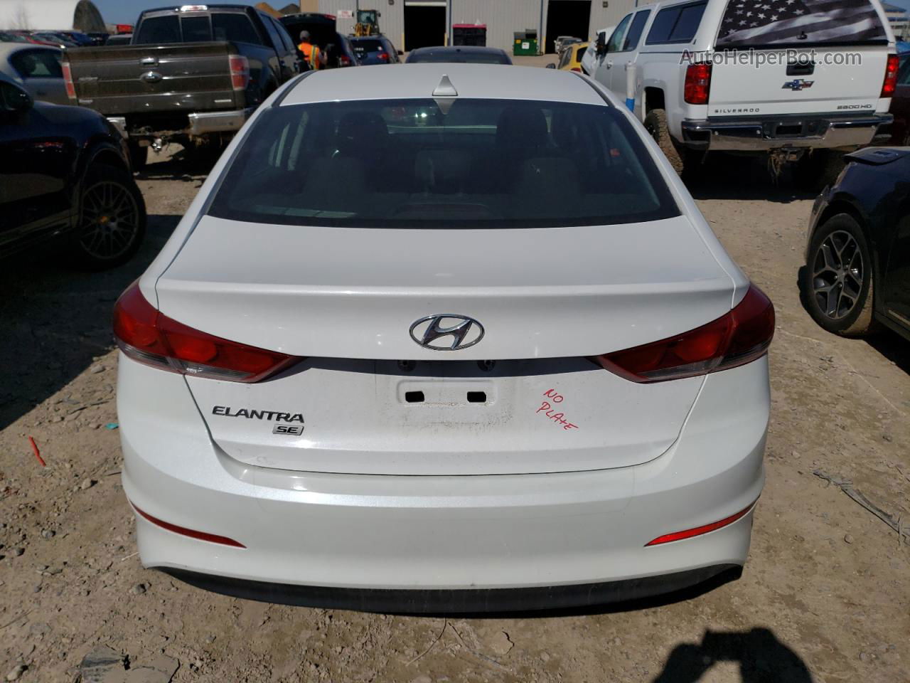 2018 Hyundai Elantra Se White vin: 5NPD74LF9JH397331