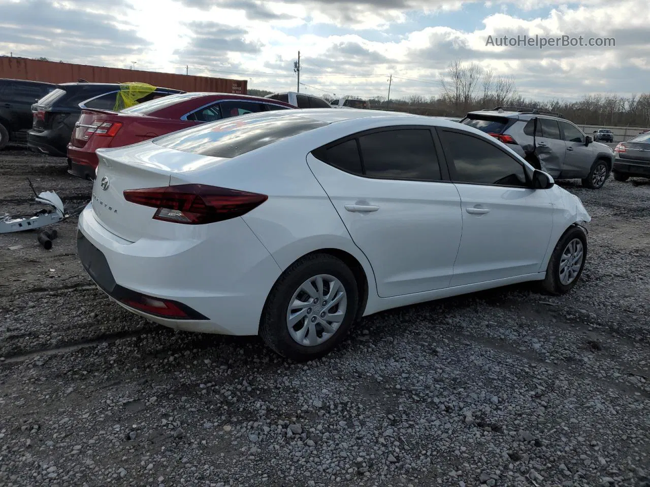 2019 Hyundai Elantra Se White vin: 5NPD74LF9KH424111