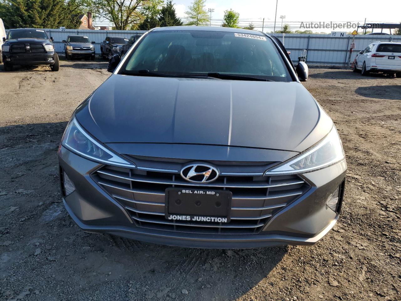 2019 Hyundai Elantra Se Gray vin: 5NPD74LF9KH432466