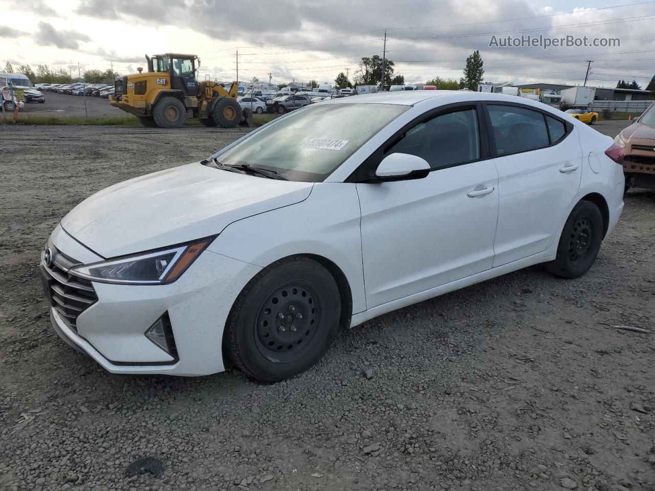 2019 Hyundai Elantra Se White vin: 5NPD74LF9KH449347