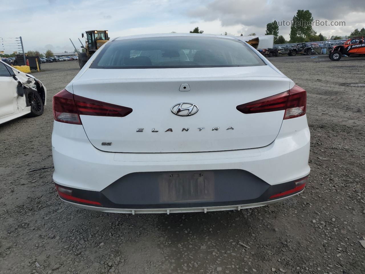 2019 Hyundai Elantra Se White vin: 5NPD74LF9KH449347