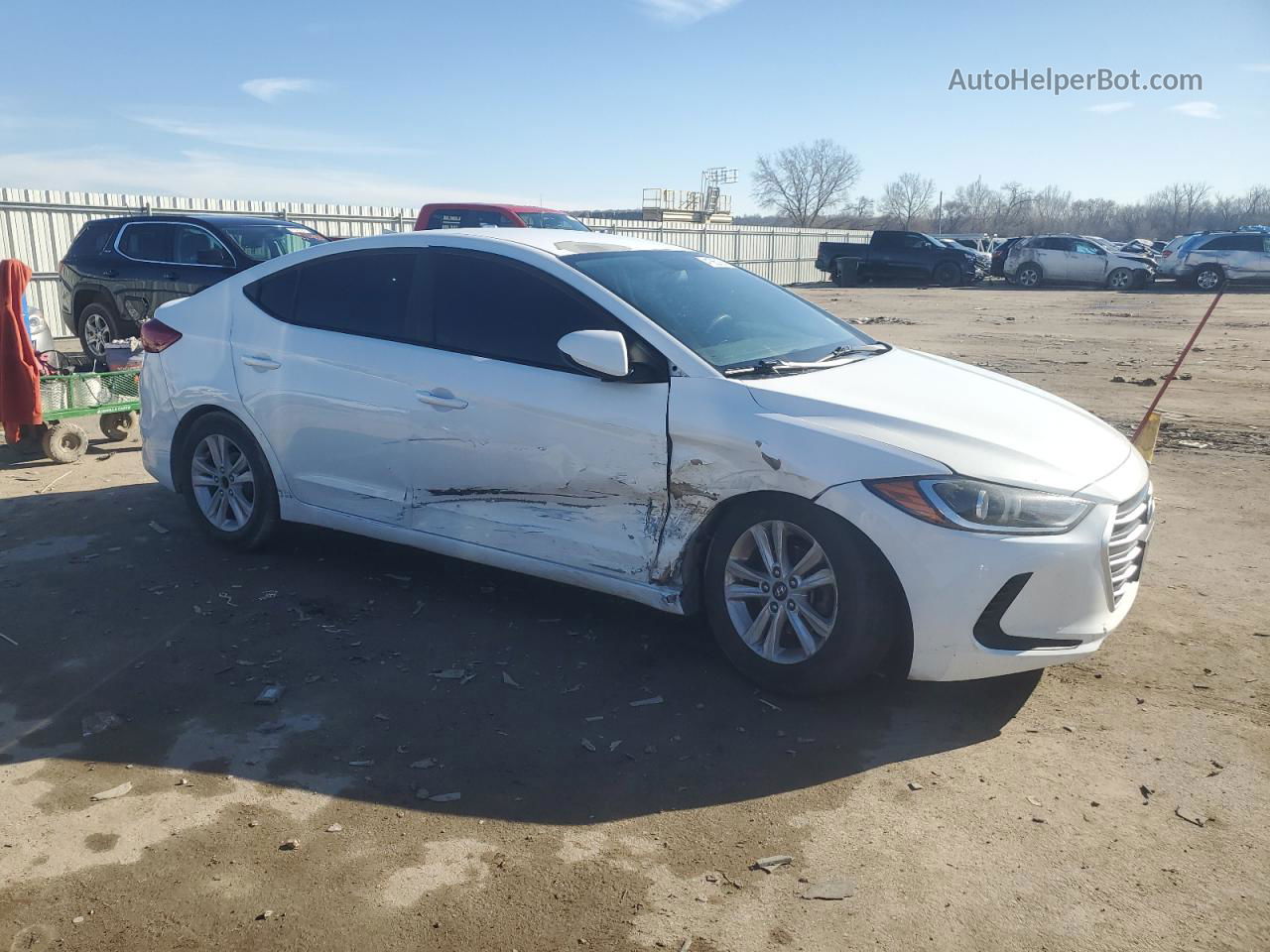 2017 Hyundai Elantra Se White vin: 5NPD74LFXHH062816