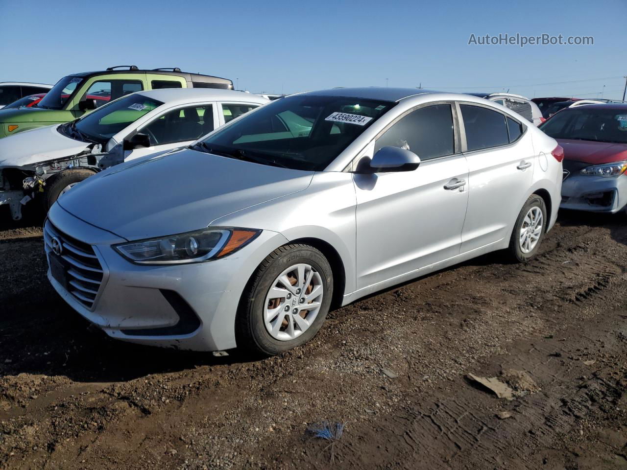 2017 Hyundai Elantra Se Silver vin: 5NPD74LFXHH137353