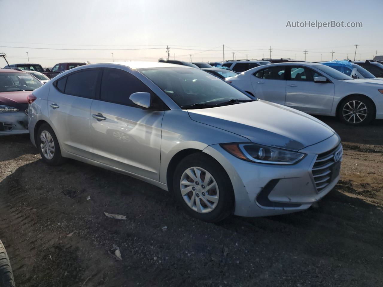 2017 Hyundai Elantra Se Серебряный vin: 5NPD74LFXHH137353