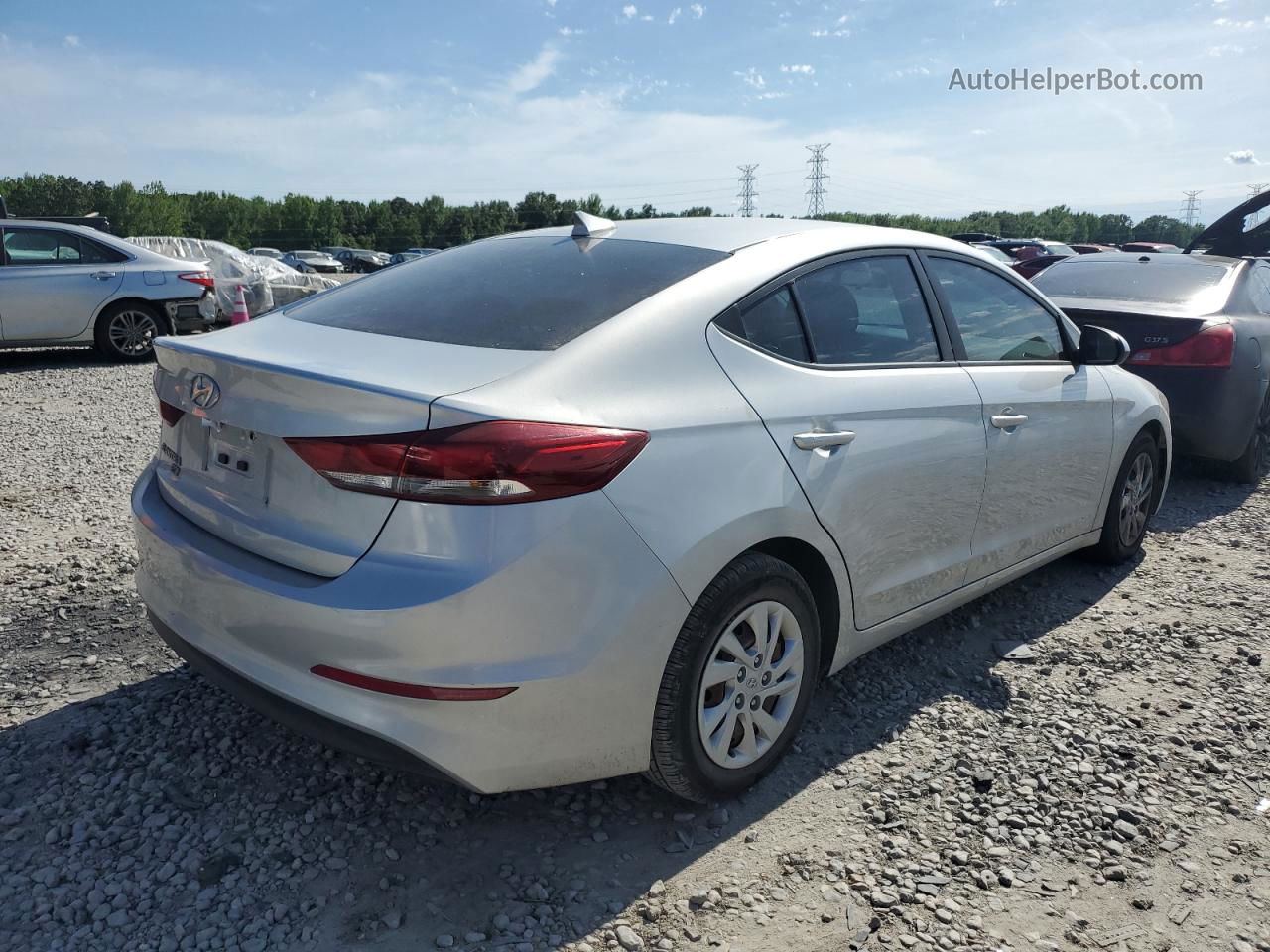 2017 Hyundai Elantra Se Silver vin: 5NPD74LFXHH177738