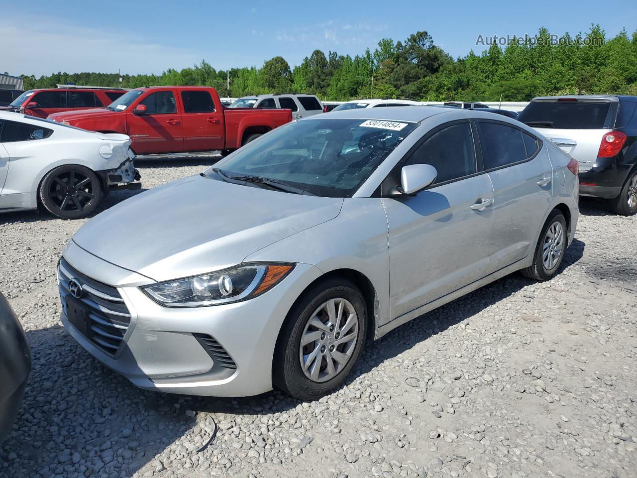 2017 Hyundai Elantra Se Silver vin: 5NPD74LFXHH177738