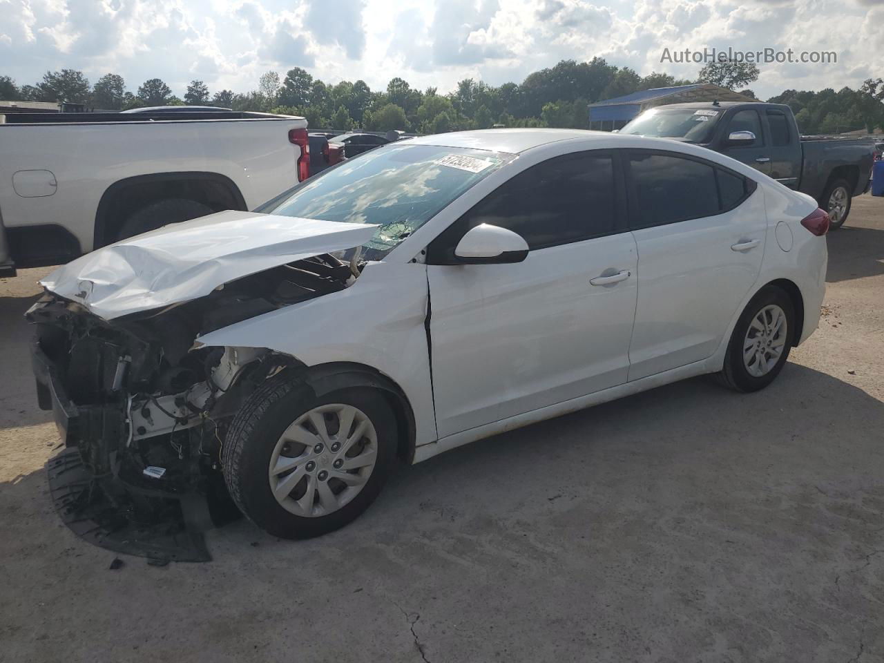 2017 Hyundai Elantra Se White vin: 5NPD74LFXHH206185