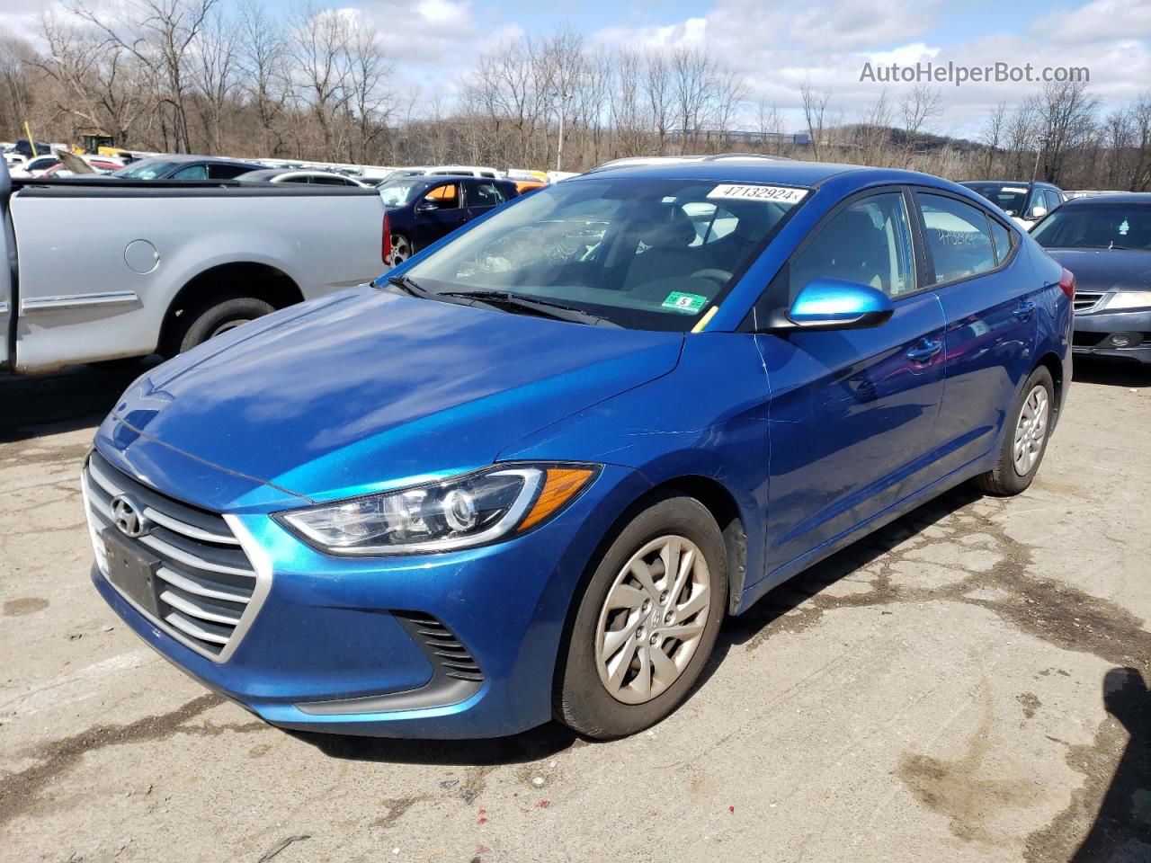 2018 Hyundai Elantra Se Синий vin: 5NPD74LFXJH295178