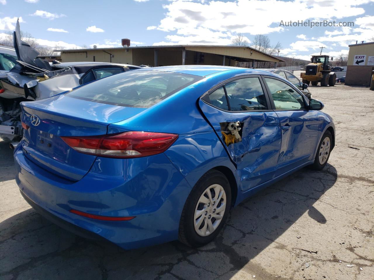 2018 Hyundai Elantra Se Синий vin: 5NPD74LFXJH295178