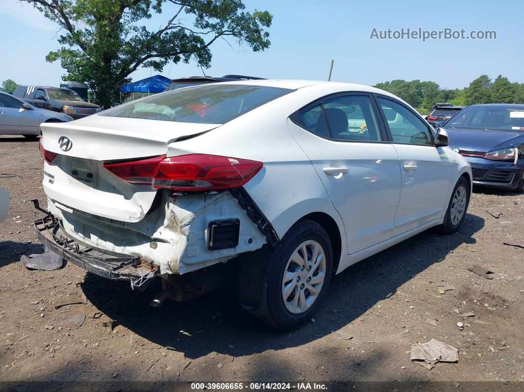 2018 Hyundai Elantra Se White vin: 5NPD74LFXJH310066