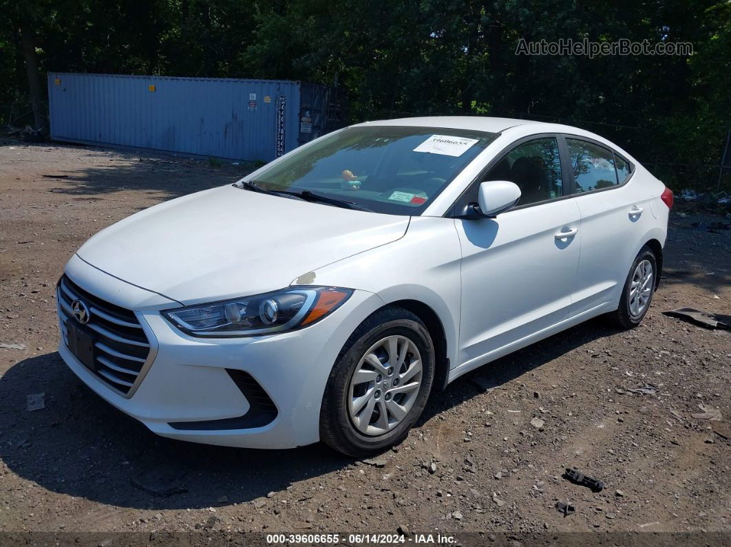 2018 Hyundai Elantra Se White vin: 5NPD74LFXJH310066