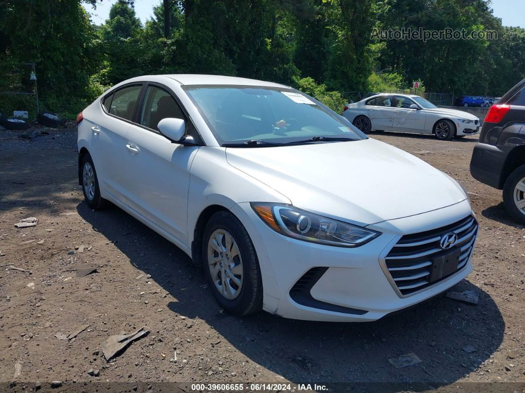 2018 Hyundai Elantra Se White vin: 5NPD74LFXJH310066