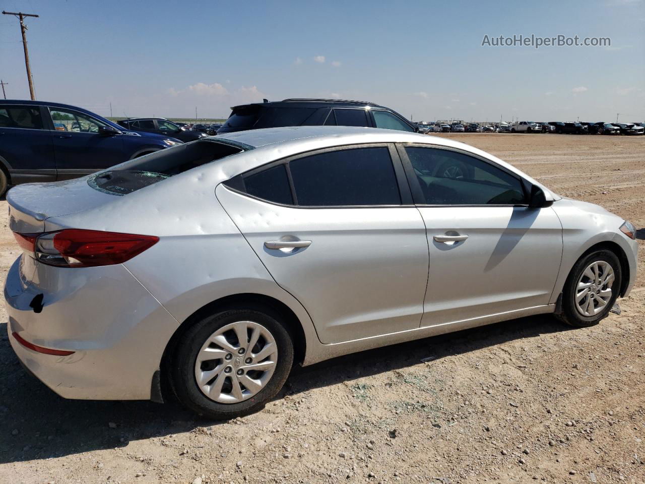 2018 Hyundai Elantra Se Серебряный vin: 5NPD74LFXJH354763