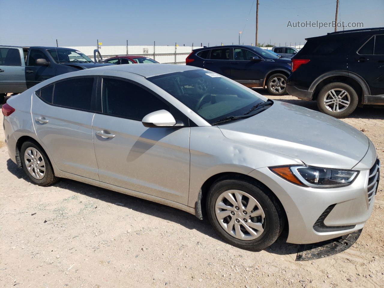 2018 Hyundai Elantra Se Silver vin: 5NPD74LFXJH354763