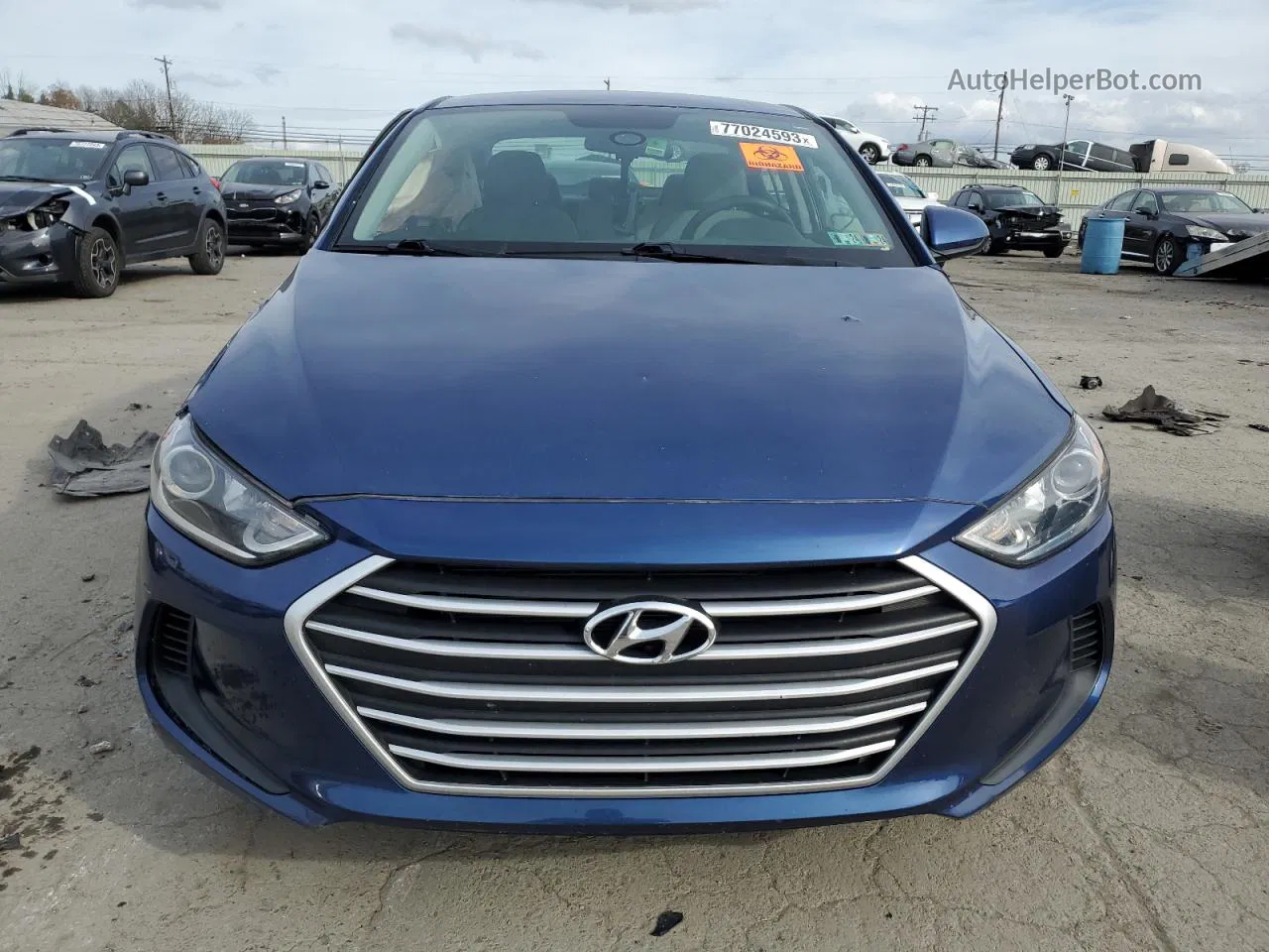 2018 Hyundai Elantra Se Blue vin: 5NPD74LFXJH382448