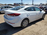 2018 Hyundai Elantra Se White vin: 5NPD74LFXJH383258