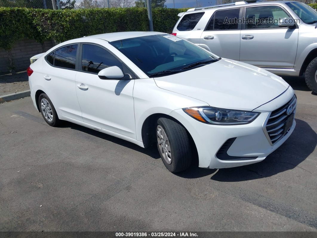 2018 Hyundai Elantra Se White vin: 5NPD74LFXJH400205