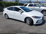 2018 Hyundai Elantra Se White vin: 5NPD74LFXJH400205