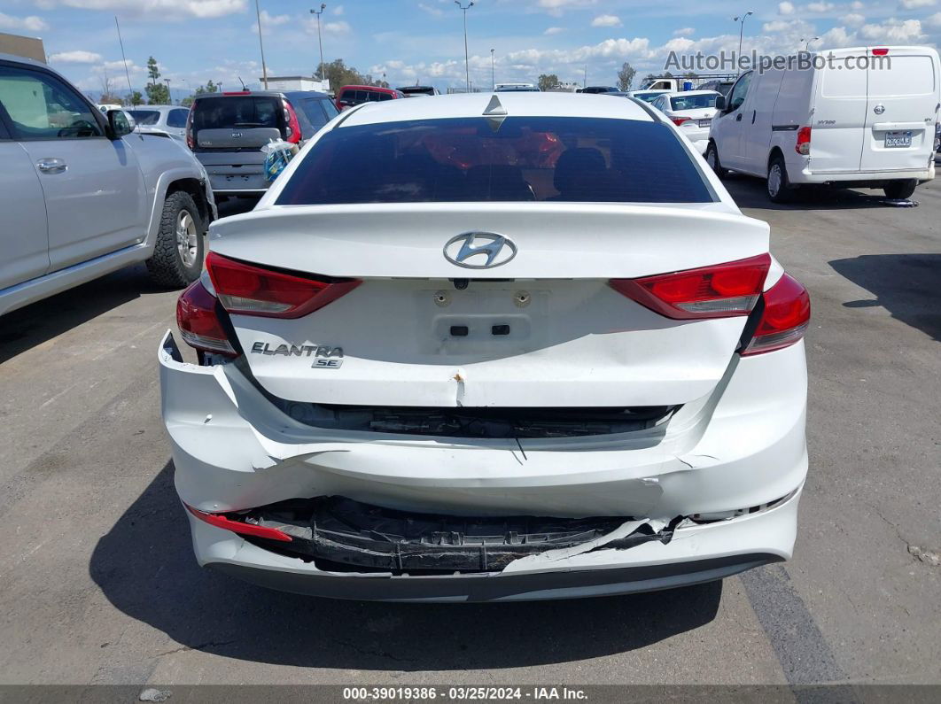 2018 Hyundai Elantra Se White vin: 5NPD74LFXJH400205