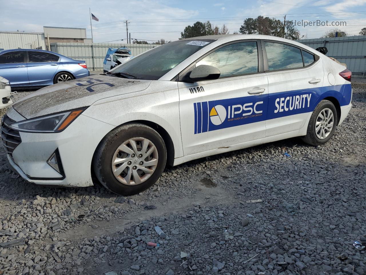 2019 Hyundai Elantra Se White vin: 5NPD74LFXKH429771