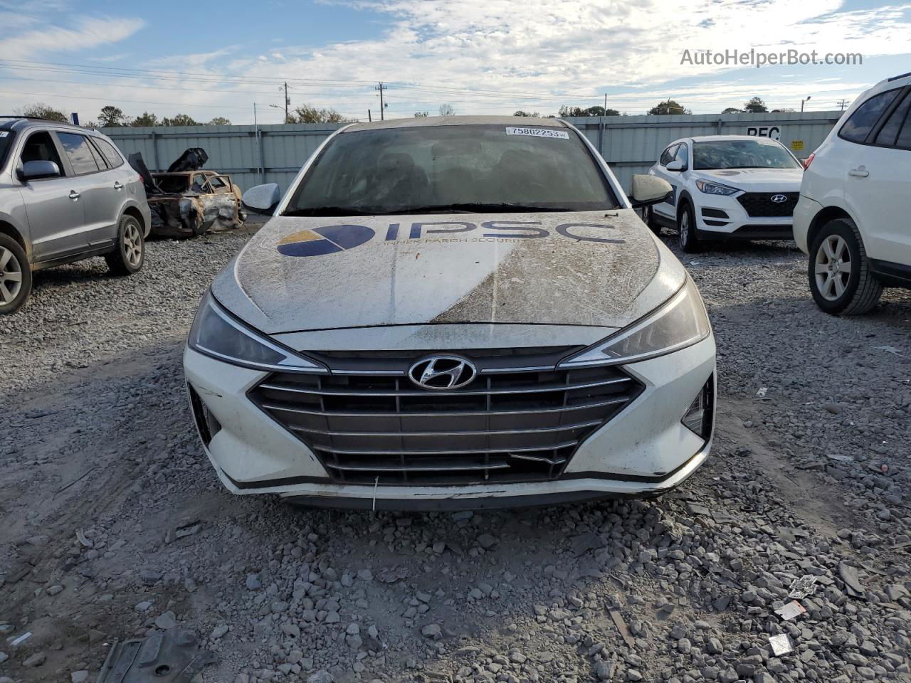 2019 Hyundai Elantra Se White vin: 5NPD74LFXKH429771