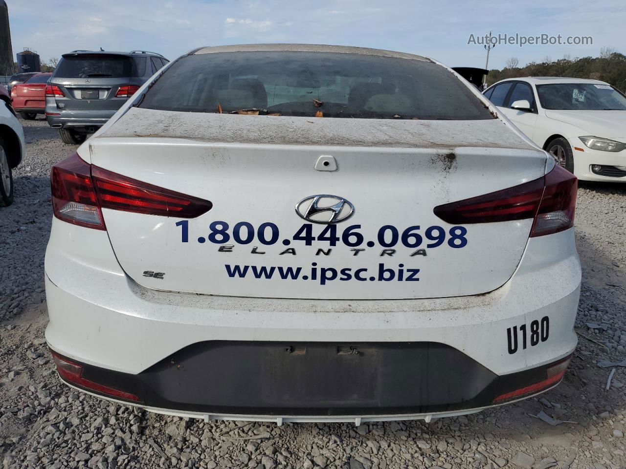 2019 Hyundai Elantra Se White vin: 5NPD74LFXKH429771