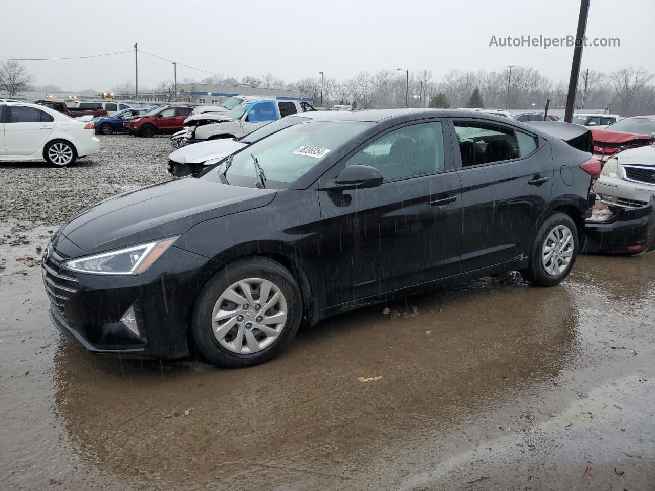 2019 Hyundai Elantra Se Черный vin: 5NPD74LFXKH472863