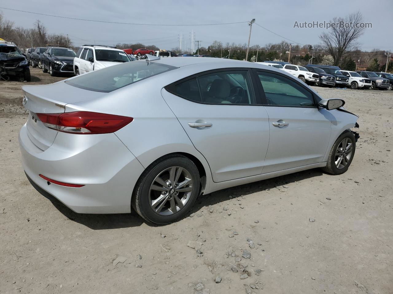 2017 Hyundai Elantra Se Silver vin: 5NPD84LF0HH052650