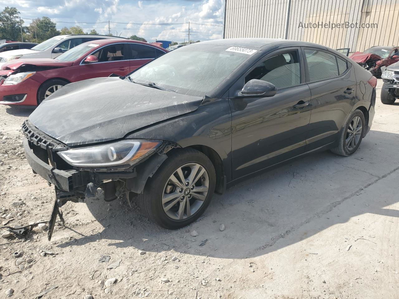 2017 Hyundai Elantra Se Черный vin: 5NPD84LF0HH064636