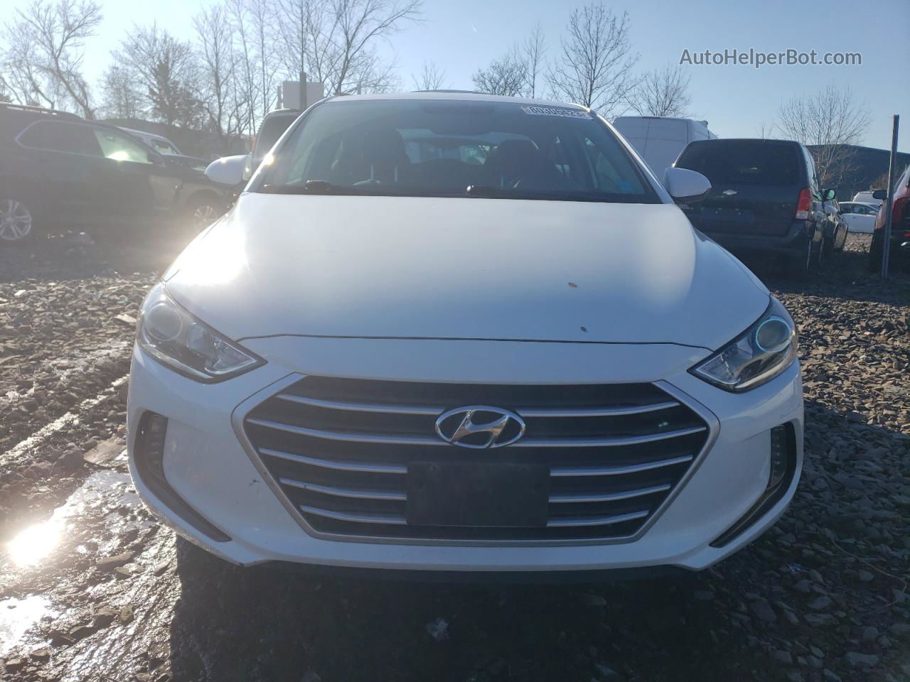 2017 Hyundai Elantra Se White vin: 5NPD84LF0HH197218