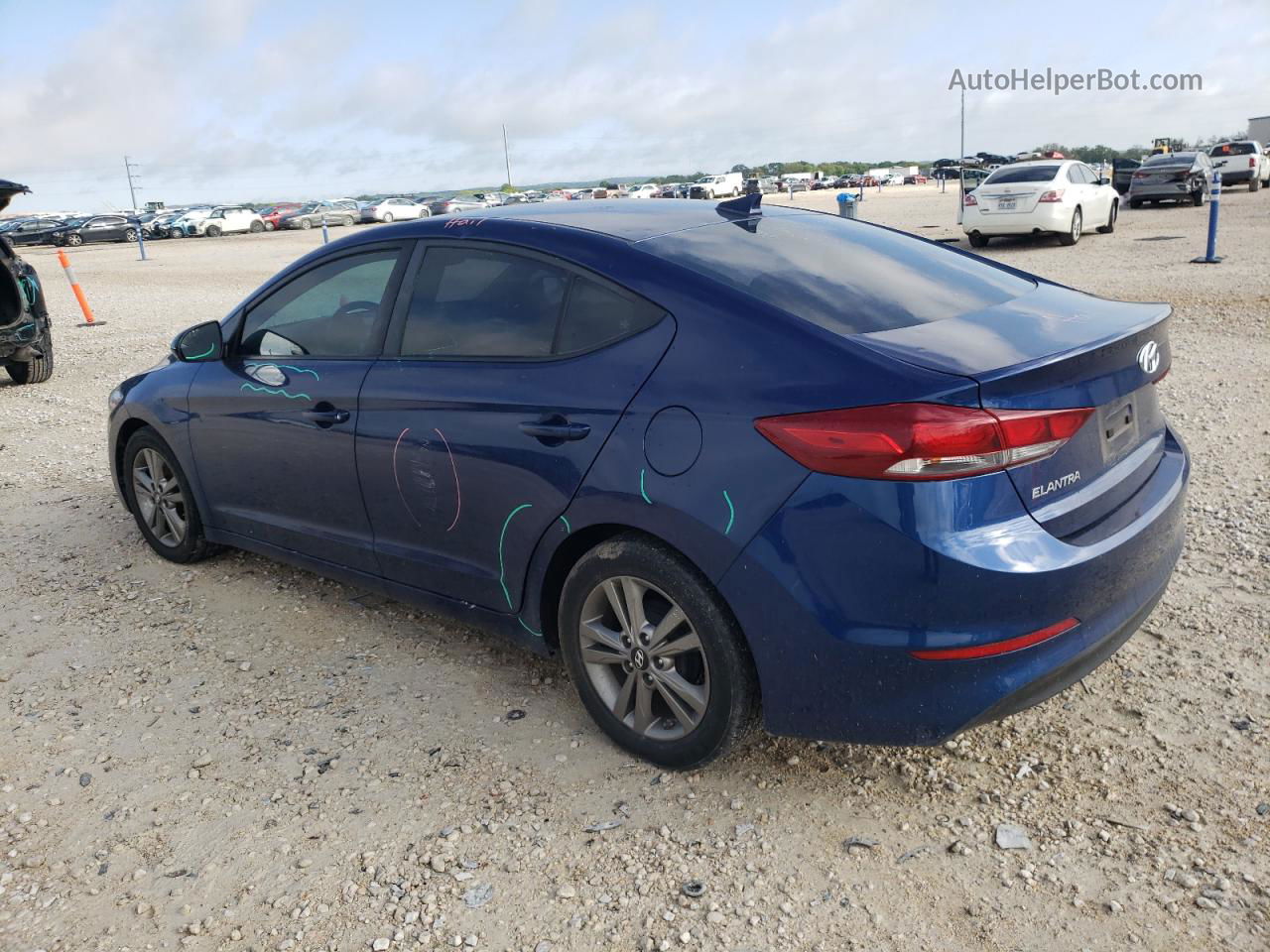 2017 Hyundai Elantra Se Blue vin: 5NPD84LF0HH200358