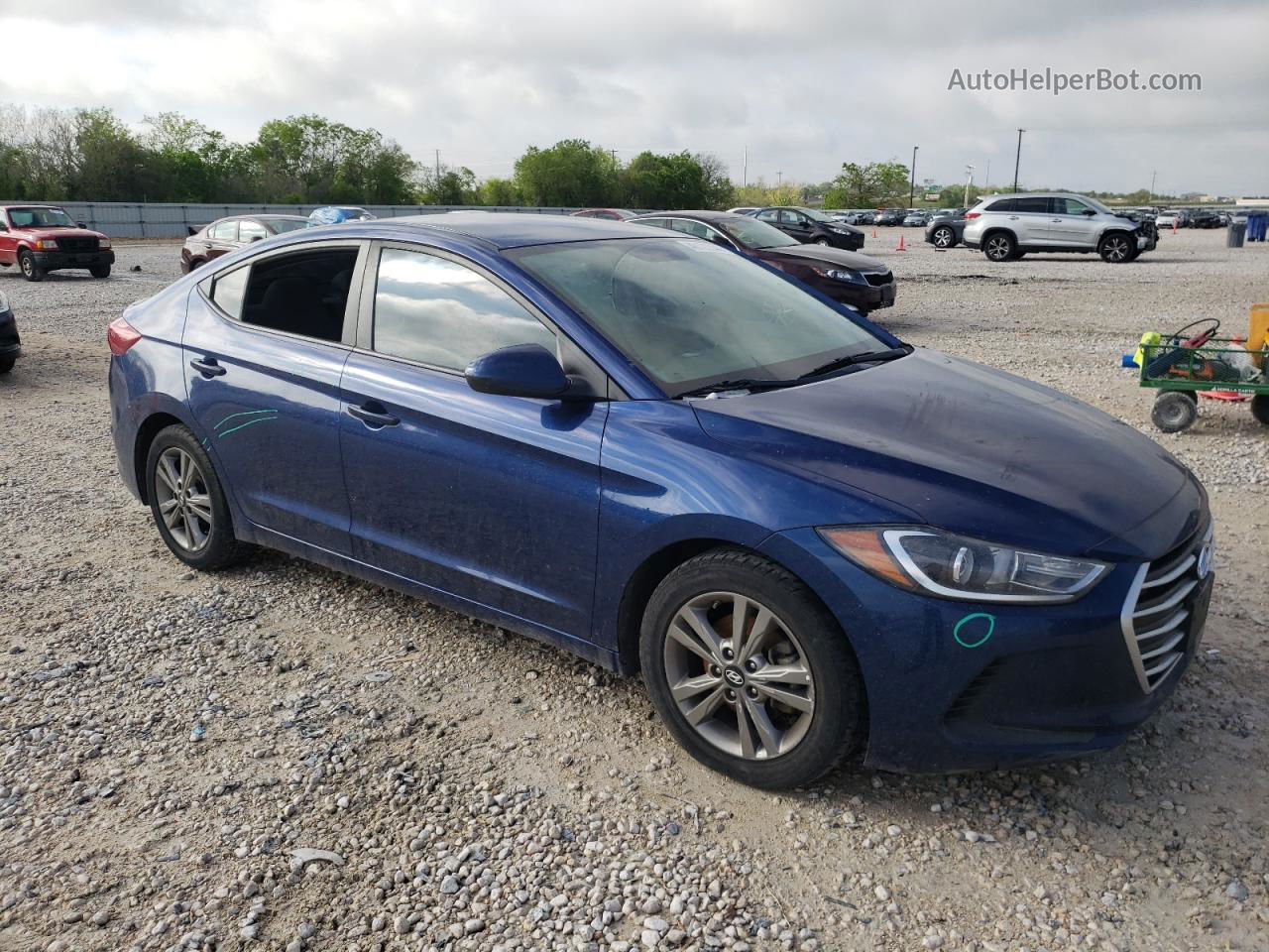 2017 Hyundai Elantra Se Синий vin: 5NPD84LF0HH200358