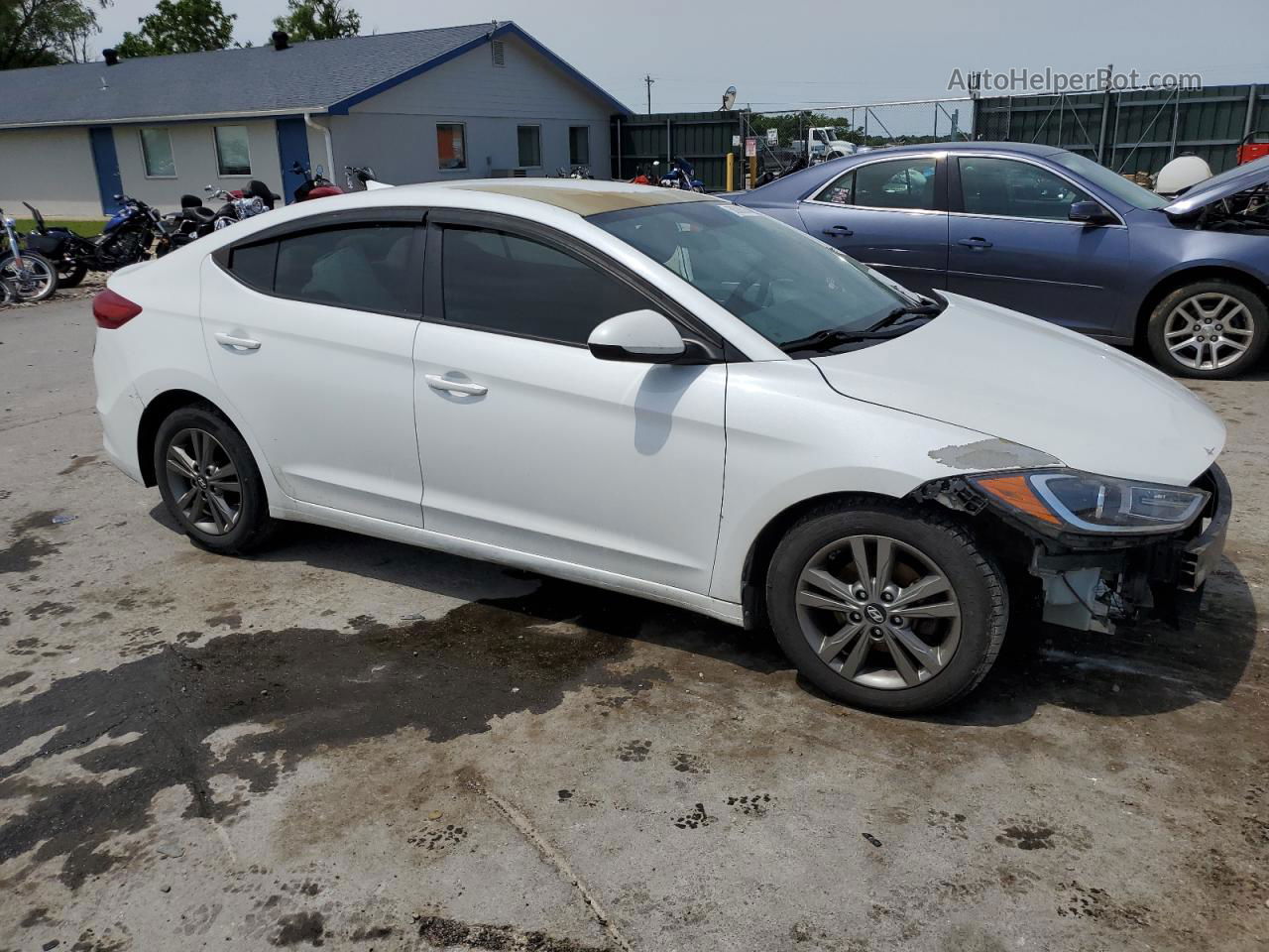 2017 Hyundai Elantra Se White vin: 5NPD84LF0HH210615