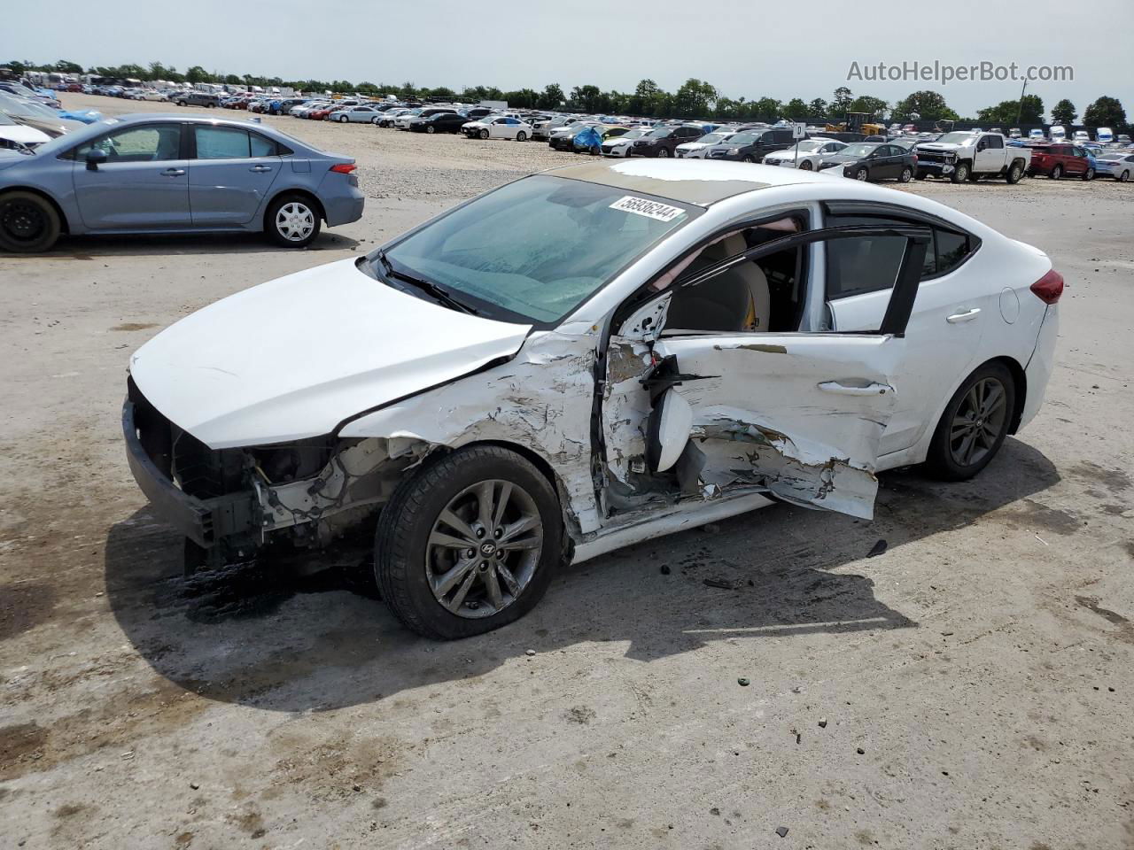 2017 Hyundai Elantra Se White vin: 5NPD84LF0HH210615