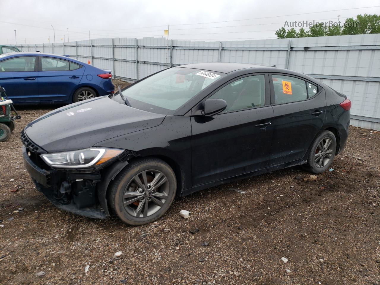 2018 Hyundai Elantra Sel Black vin: 5NPD84LF0JH221118